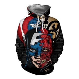 Skull Head Digital Printing Hooded Couple Skull Head Digital Printing Hooded Couple